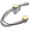 Сифон ALCAPLAST ZLATO A55GOLD-120-RU-01 для ванны автомат комплект, металл/металл