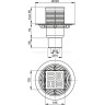 Сливной трап ALCAPLAST APV202 105х105/50/75, подводка – прямая