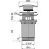 Водослив ALCAPLAST A392-G-B для умывальника click/clack 5/4